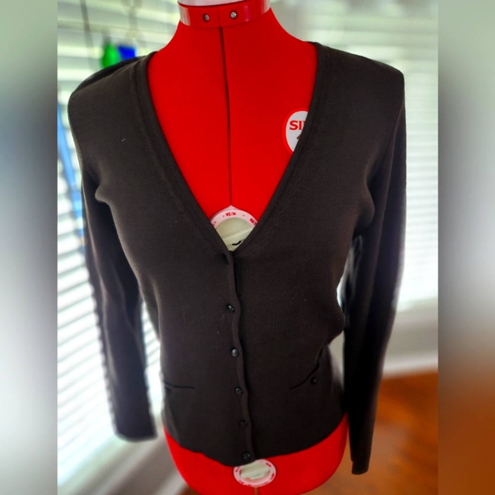 Ann Taylor Brown Button down cardigan